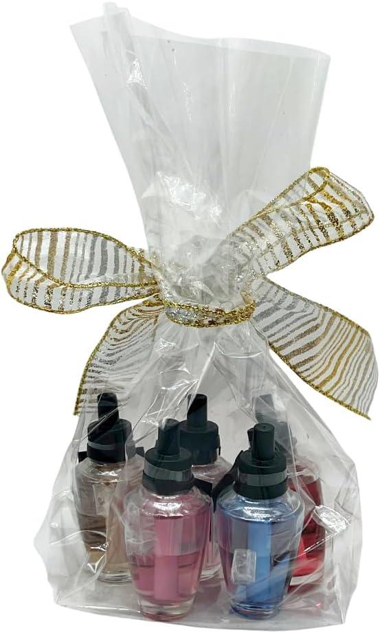 Bath &amp Body Works Wallflowers Refills MILK BAR Collection 2025 5pc Gift Set w/ 30-Inch Metallic Gold &amp Silver Striped Bow – Birthday Cake Cereal Milk Raspberry Pie Peppermint Bark &amp Cin