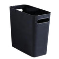 2.4 Gallon Slim Trash Can Small Plastic Wastebasket for Bathroom Office Kitchen Narrow Space Under Sink or Desk (Black)