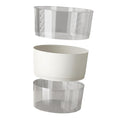 VILLCASE Large Transparent Plastic Trash Can for Household and Office with Easy-disassemble Design Stylish Luxury Aesthetic Wastebasket for Bathroom Kitchen Living and Workspace