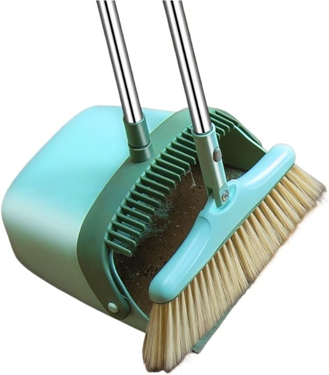 Windproof Dustpan Broom Set Foldable Easy to Store Home Plastic Combination Sweeping