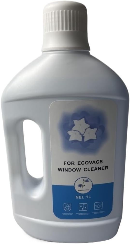 Original Window Cleaning Solution |Compatible with Ecovacs WINBOT W1PRO/W2 PRO/W960/W920/W880 1L Blue Chimes Scent Streak-Free Glass Cleaner with Eco-Friendly Formula