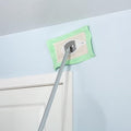 Amish-Made Wall Cleaning Mop with Removable Microfiber Head Extends 8 Feet