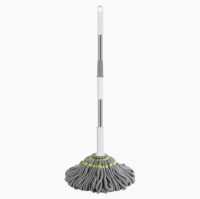 mop Self-Wringing Twist Mop for Floor Cleaning Long Handled Strong Absorbent Cotton Floor Mop Safe on All Floor Types Large Mop Head mops