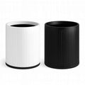 2 Pack - 4 Gallon Plastic Indoor Trash Can for Bedroom Bathroom Dorm or Apartment - Compact Wastebasket Fits Under Desk or Sink Black and White