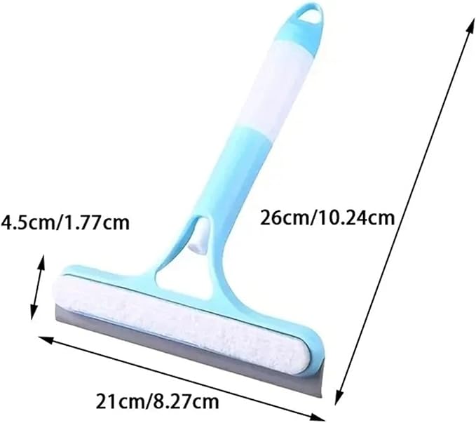 Household Multifunctional Glass Wiper with Watering Can – 3-in-1 Cleaning Tool for Mirrors Windows and Car Windshields