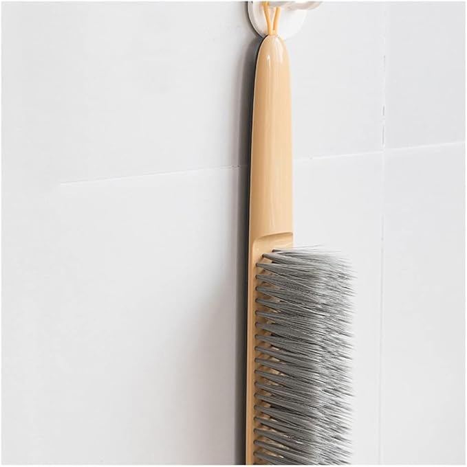 Bed Brush Soft Cleaning Brush Hand Broom Hotel Family Clothes Dust Hair Sofa Bed Sheets Bedspread Carpet Cleaning ABS+PBT+PET(Beige)