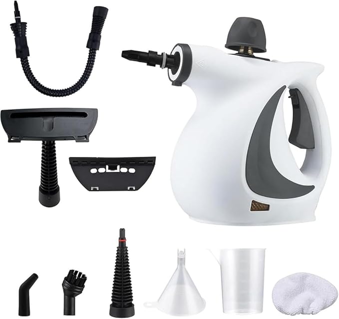 Multi-Purpose Handheld Steam Cleaner High-Power Disinfection Steamer with 9 Accessories for Home Kitchen Bathroom Tile Grout Furniture and All Surface Cleaning
