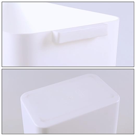 4.5 Gallon Plastic Small Trash Can Slim Garbage Cans 3 Packs White