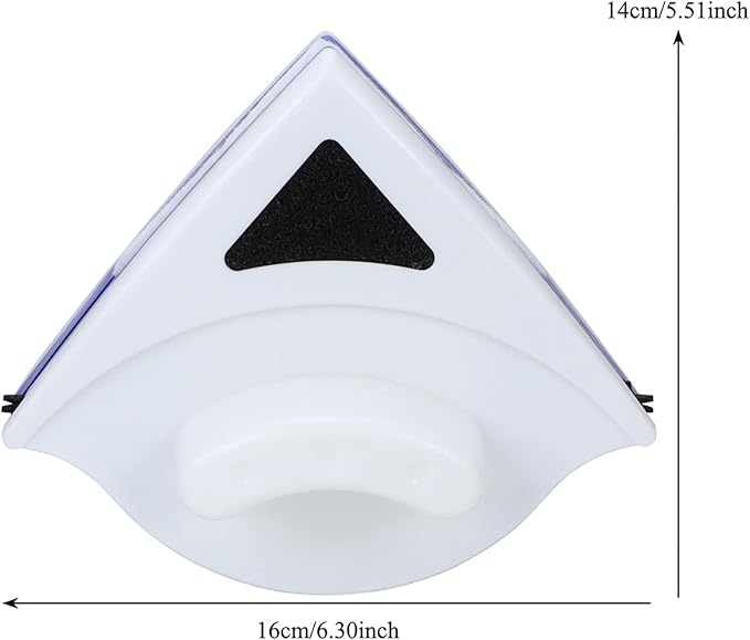 Double-Sided Magnetic Window Cleaner for Single Glazed Windows 3–8mm Glass Thickness Triangle Design with Anti-Fall Rope &amp Strong Neodymium Magnets