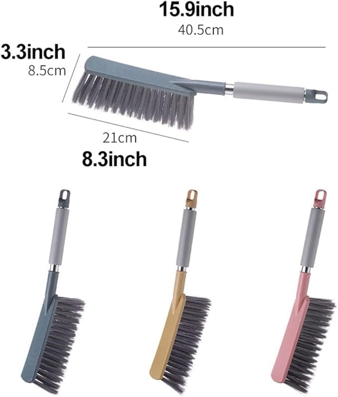 Whisk Broom Hand Held 2 Pcs Bench Brush Soft Bristles with Good Elasticity Hand Broom can be Hung for Storage