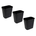 Rectangular 3.5 Gallon Commercial Office Trash or Recycling Wastebasket Deskside Under Sink or Under Desk Trash Bin for Office Bathroom or Kitchen (3 Pack 3.5 Gallon)