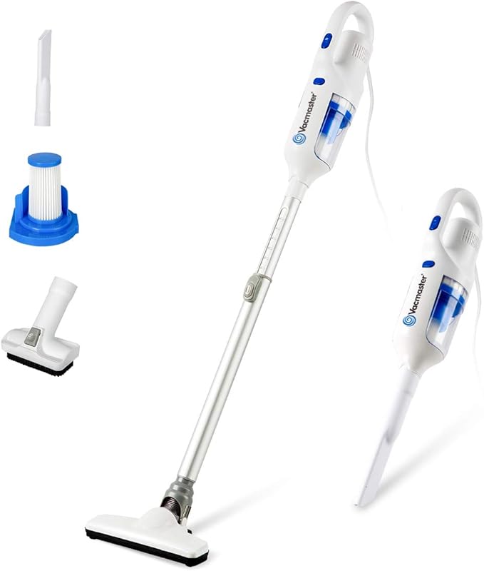 Vacmaster Corded Stick Vacuum Cleaner 2 in 1 Ultra-Lightweight 14Kpa Power Suction Handheld Vacuum Cleaner with Washable HEPA Filter for Home Car Pet Hair Carpet Hard Floor