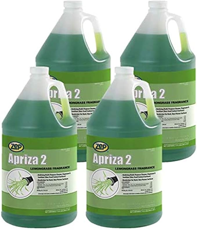 Zep Apriza 2 Multi-Purpose Cleaner - 1 Gallon (Case of 4) 125124 - Oxidizing Degreaser Deodorizer and Sanitizer