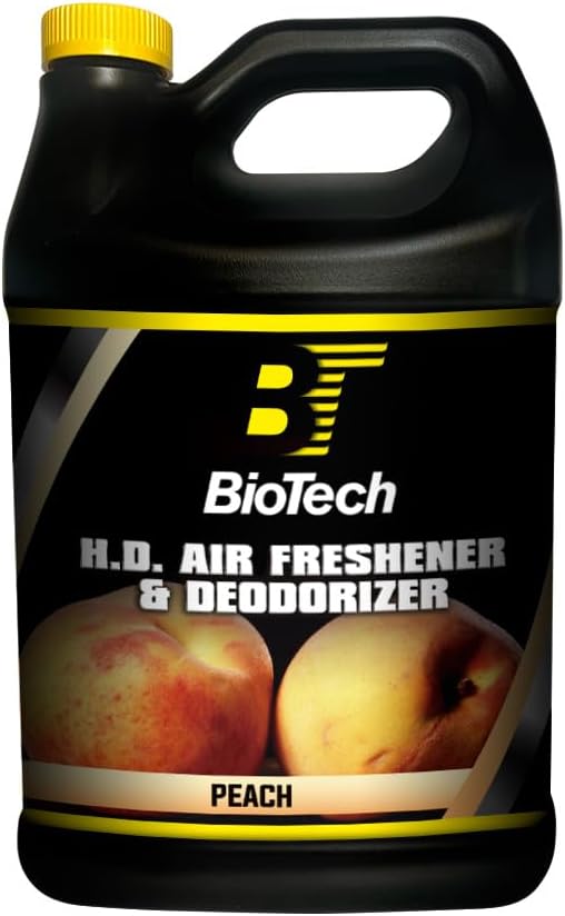 BioTech Air Freshener Peach Scent Contains no harmful solvents and safe for use on any environment Controls smoke cigarette mildew pet and food odors 128oz (2)