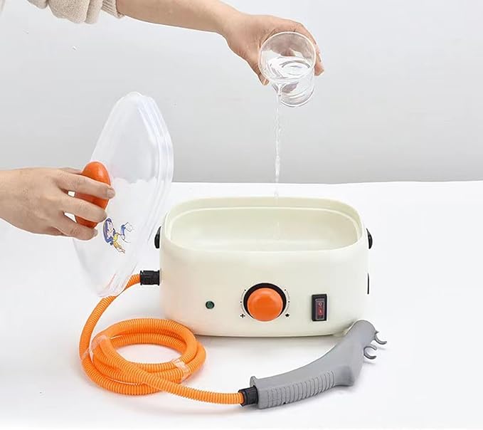 2500w Handheld High Temp Portable Cleaning Machine Steam Cleaner Natural Steam Cleaner with 3 Brush Heads 6-Level Air Output Adjustment Portable Multipurpose Steam Cleaner for Kitchen FurnitureCar