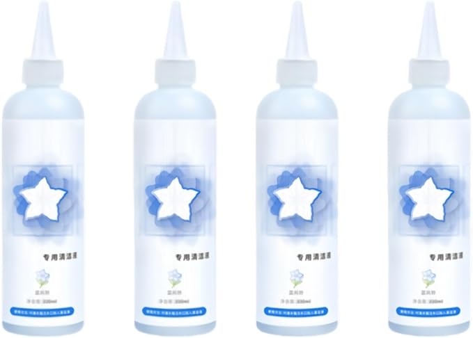 230ML Window Cleaning Liquid Blue Chimes Scented Compatible With ECOVACS W1S / W1 PRO / W2 PRO Window Cleaner Cleaning Accessories(4pc)