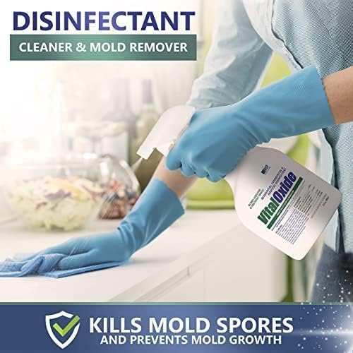 Vital Oxide Disinfectant Deodorizer Cleaner Food-Contact Sanitizer Virucide – (EPA registration #82972-1) – Kills Mold &amp Mildew Eliminates Odors –32 oz 2 Pack