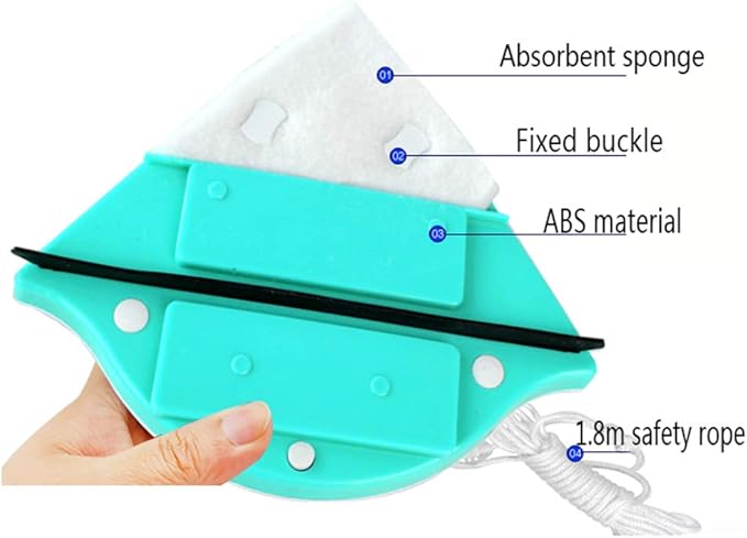 Window Cleaner Wipers Magnetic Window Cleaner for Windows Fish Tanks Skylights Patio Doors Bedroom Windows and Even Shower Screens Mirror and Tiles Home Cleaning Brush