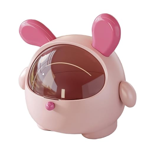 Desktop Trash Can Desktop Storage Box Sundries Barrel Reusable Countertop Garbage Can Wastebasket for Dressing Table Bedroom Pink