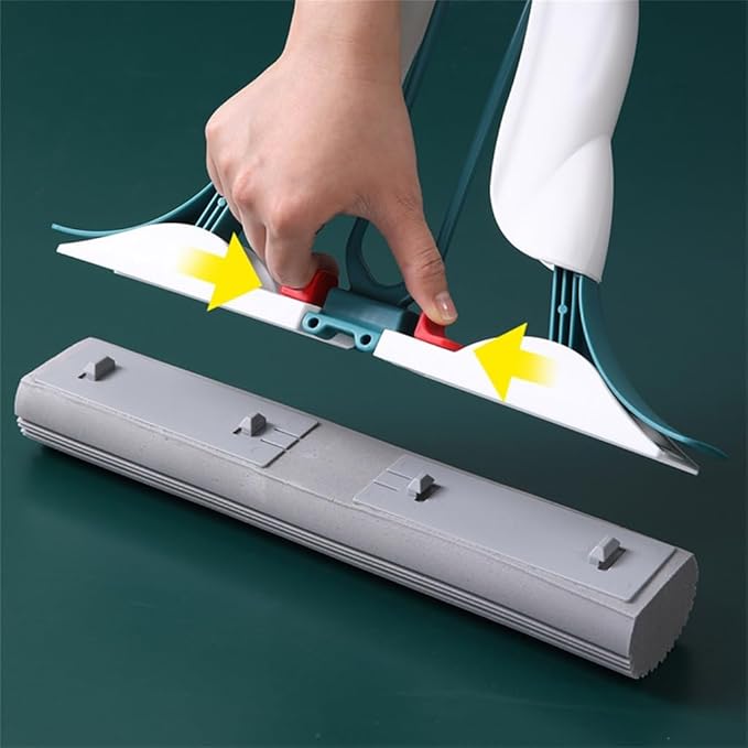 Push-Button Unloading Cotton Mop Household Sponge Water-Absorbent Hand-Free Floor
