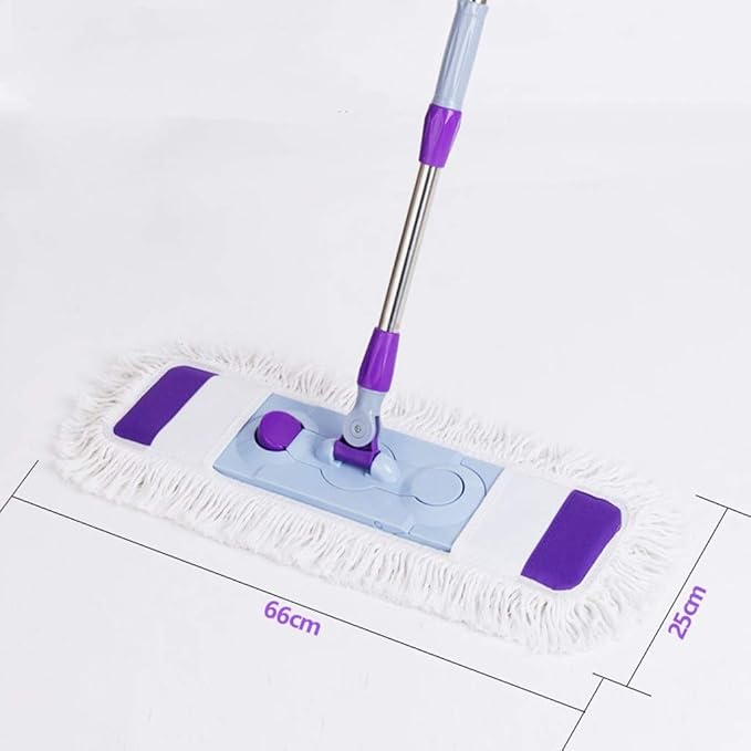 Lazy Flat Mop Stainless Steel Handle House Cleaning Dust Water for Wooden Floor Ceramic Tile Microfibre Fabric