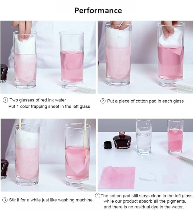 Color Absorber Sheets for Laundry Dye Catcher Sheets to Prevent Clothes From Smearing