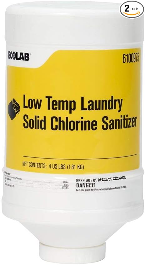 Ecolab Low Temp Laundry Solid Destainer 4 lb (Case of 2)