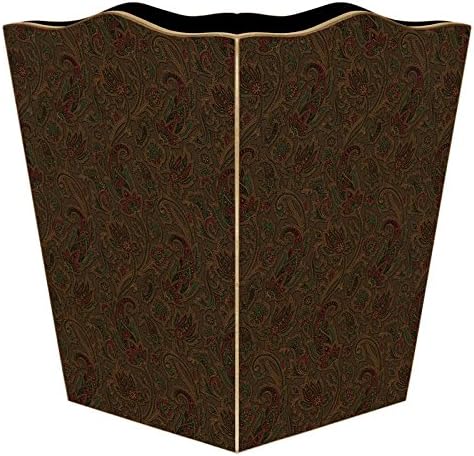 Marye-Kelley WB669-Brown Paisley Wastepaper Basket