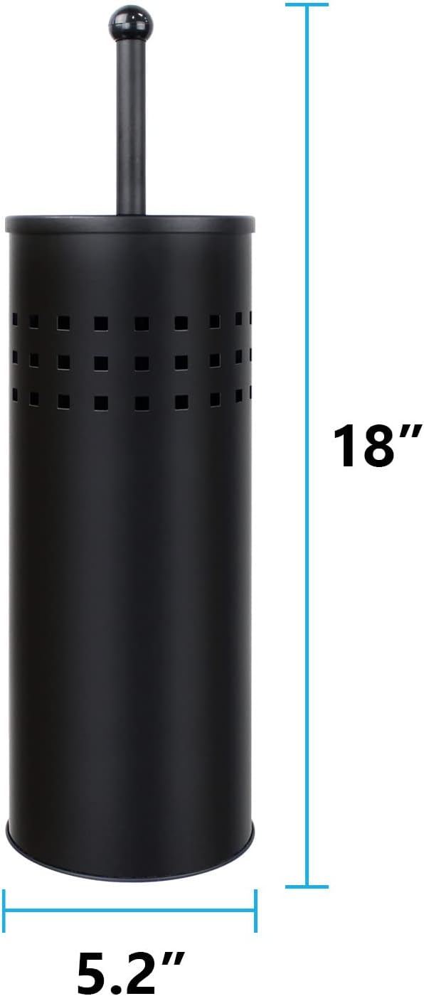 Blue Donuts Toilet Plunger with Holder for Bathroom Multi Drain Suitable Also for Bathtubs Quick Dry Black