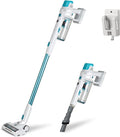 Kenmore DS4065 Cordless Stick Vacuum 1L Capacity Lightweight Cleaner 2-Speed Power Suction LED Headlight 2-in-1 Handheld for Hardwood Floor Carpet &amp Dog Hair Blue DS4065