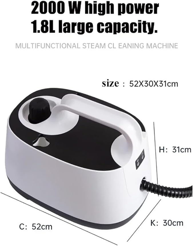 Steam Cleaner2000W Handheld Steam Cleaner1.8L Capacity Multipurpose Steamer For Home UseWith 2 Brush Heads And Automatic Air Jet HandleCleaning For CouchAutoFloor220V