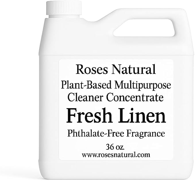 Fresh Linen Multipurpose Cleaner Concentrate 36 oz | Plant-Based Non-Toxic Biodegradable | Clean Laundry-Inspired Home Scent