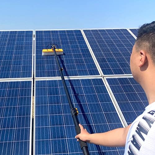 Glass Cleaning Brush Home Water Fed Telescopic Pole Kit Solar Panel Brush Rotating for Photovoltaic PanelSolar Panel Cleaning Brush Telespole Water Fed Brush Spray Washer Outdoor Window Cl
