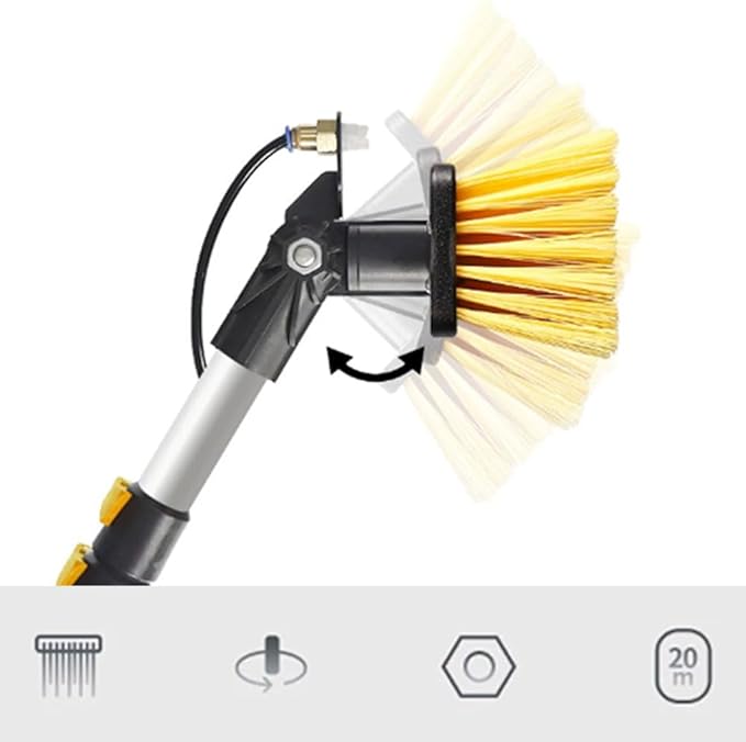 Window Cleaner Tool Solar Panel Cleaning Kit Rotatable Brush Head Telescopic Suitable for Cleaning High Altitude Glass Exterior Walls Cleaning Photovoltaic and Solar Panels.
