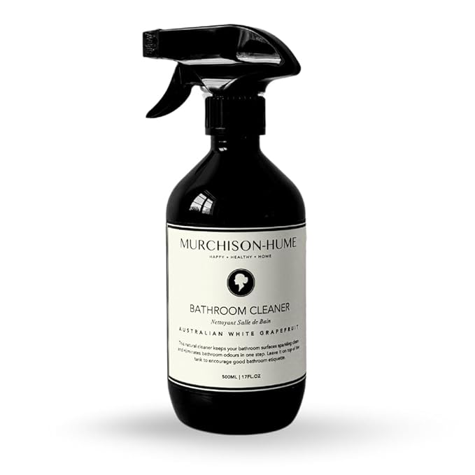 Murchison-Hume Powerful Plant-based Multi-Surface Bathroom Cleaner Spray for Basins Tubs Tiles and Toilets. Eliminates Odor 17oz and 3.4 Oz Concentrate Bundle Australian White Grapefruit