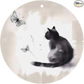 100 PCS Hanging Car Air Freshener Double Sided Funny Black Cat Automotive Interior Decor Kitten Butterflies Car Essentials for Women Men Lavender Scented
