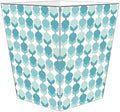 Marye-Kelley-Blue Mod Wastepaper Basket Wastebasket Decoupage Wood Decorative Wastebasket for Kitchen Bathroom Bedroom Living Room Handmade Made in The USA