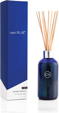 Capri Blue Havana Vanilla Reed Diffuser Set - Includes Reed Diffuser Sticks Fragrance Oil and Glass Bottle - Luxury Scented Room Fresheners - Cobalt Blue (8 fl oz)