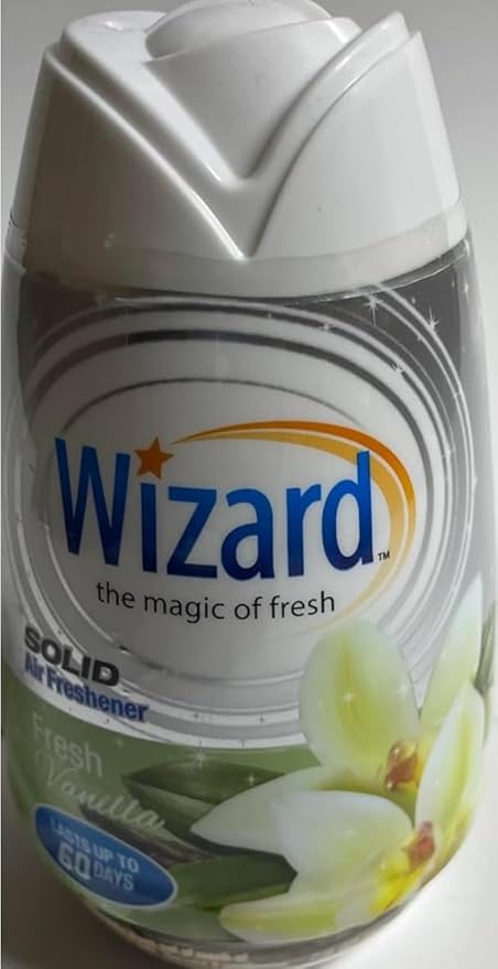 Wizard The Magic of Fresh gel Air Freshener solid air freshener 7.8 oz fresh vanilla (Pack of 12)