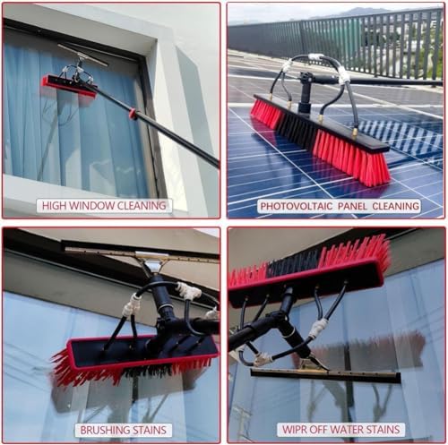 Glass Cleaning Brush Home Water Fed Telescopic Pole Kit Solar Panel Brush Rotating for Photovoltaic PanelExtendable Telescopic Brush 3.610.8M Window Cleaning Rod Ideal for Conservatory Roof