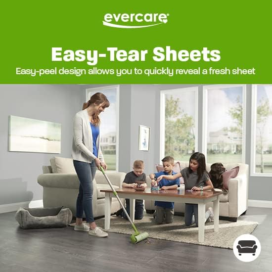 Evercare Pack of 6 10 Wide Large Surface Mega Pet Roller Refill 50 Sheets Each (300 Sheets Total)