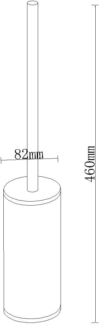 BGL Toilet Brush Holder Brushed Nickel Stainless Steel 304 Brushed Nickel Round Freestanding Toilet Bowl Brush and Holder for Bathroom