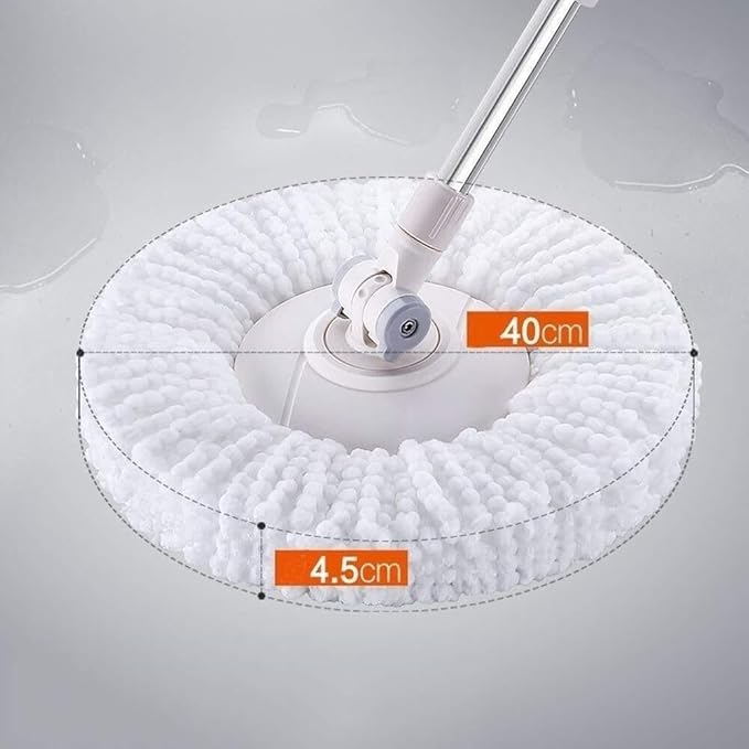 Microfiber Spin Mop with Bucket Rotating Mop Head &amp Washable Pads for Hardwood Tile and Laminate Floor Cleaning Lightweight and Durable