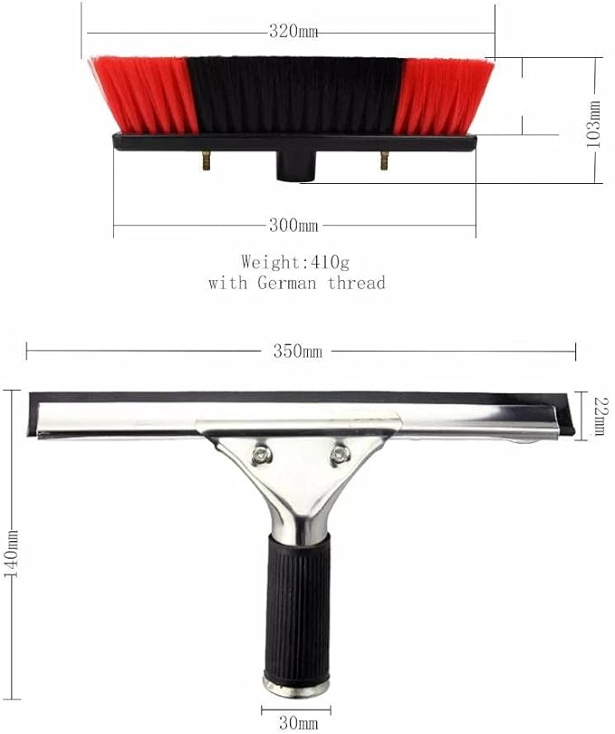Telescopic Pole Kit Cleaning Brush6M-10.8M Window Cleaning Pole Outdoor Window Cleaner Kit Water/Hose Fed Pole Window Cleaning Brush Equipment Cleaning Photovoltaic and Solar Panels/5./