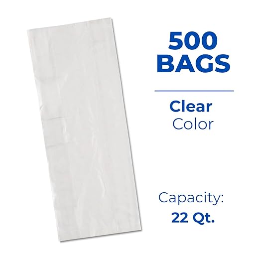 Inteplast PB100824 22 qt Capacity 24 Length x 10 Width x 8 Gusset Food and Utility Poly Bag (Case of 500)
