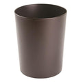 mDesign Round Metal Small 1.7 Gallon Recycle Trash Can Wastebasket Garbage Container Bin for Bathrooms Kitchen Bedroom Home Office - Durable Stainless Steel - Mirri Collection - Bronze