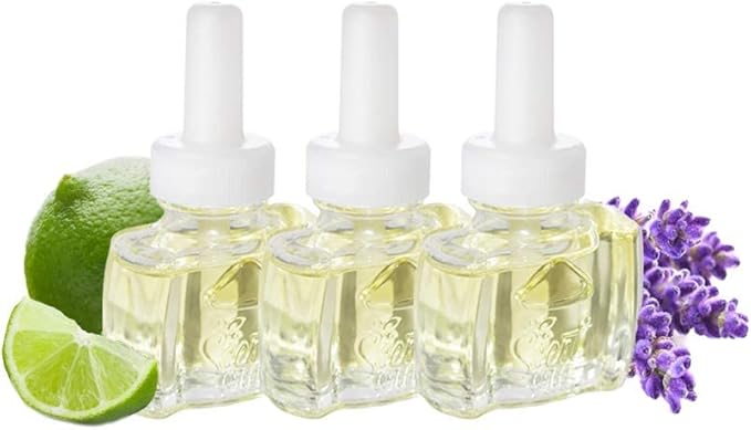 Scent Fill 100% Natural Lavender Lime Plug in Air Freshener Scented Oil Refills 3 Refills
