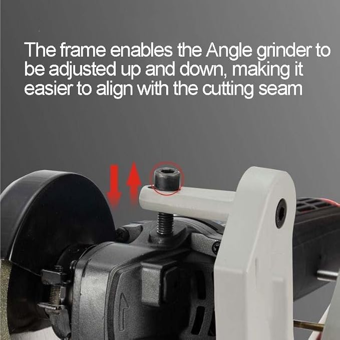 Tile Grout Cleaning Machine with Adjustable Frame &amp Blades Set 45.5cm Push Rod for Standing Operation Includes Standard &amp Premium Cutting Discs