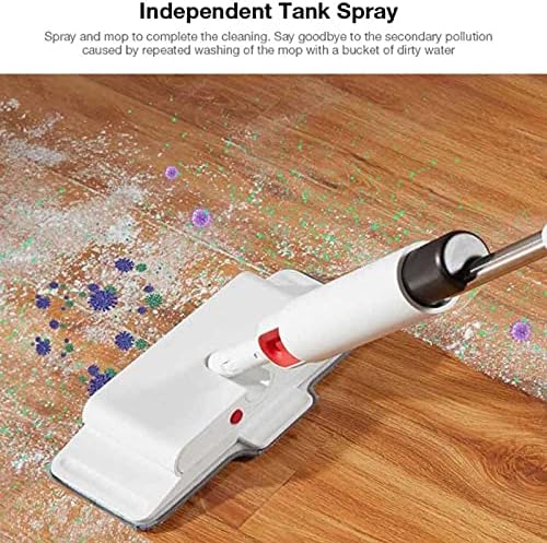 Sweeping and Mopping 2 in 1 Handheld Water Spraying Mop Floor Cleaner Rotatable Spiral Rolling Brush Sweeper