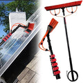 Water Powered Pole Kit Window Cleaning Kit with Extension Pole 180° Rotating Brush Head Telescopic Cleaning Brush Exterior Window Glass Panel